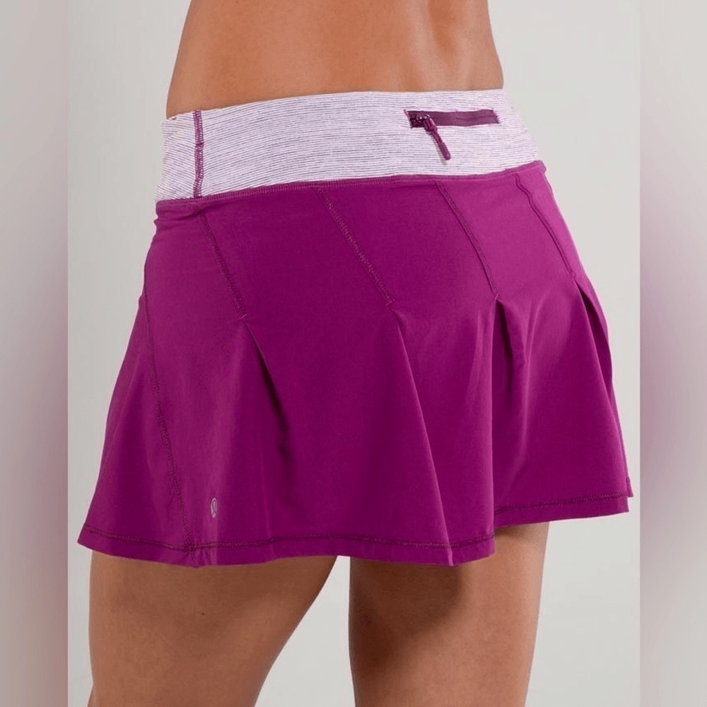 Lululemon Take Flight Skirt Purple Pleated Pace rival tennis setter skort mini